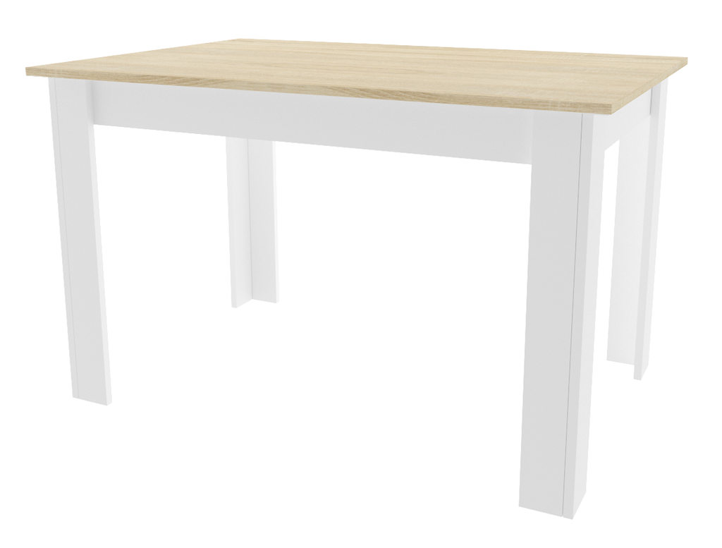 NP Tisch 120x80 Sonoma Eiche + Weiß