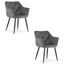 MADERA Stuhl – dunkelgrauer Samt x 2