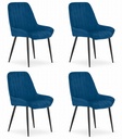 LARY Stuhl – Marineblauer Samt x 4