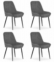 LARY Stuhl – dunkelgrauer Samt x 4