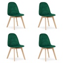 BORA Stuhl – dunkelgrüner Samt x 4