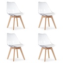 MARK Stuhl – transparent / natürliche Beine x 4