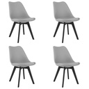 MARK Stuhl – grau / schwarze Beine x 4