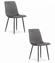 TURIN Stuhl – dunkelgrauer Samt x 2