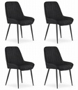 LARY Stuhl – schwarzer Samt x 4
