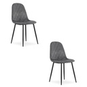 ASTI Stuhl – dunkelgrauer Samt x 2