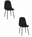 COMO Stuhl – schwarzer Samt x 2