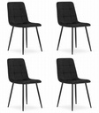 KARA Stuhl – schwarzer Samt x 4