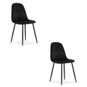 ASTI Stuhl – schwarzer Samt x 2