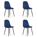 ASTI Stuhl – Marineblauer Samt x 4