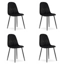 ASTI Stuhl – schwarzer Samt x 4