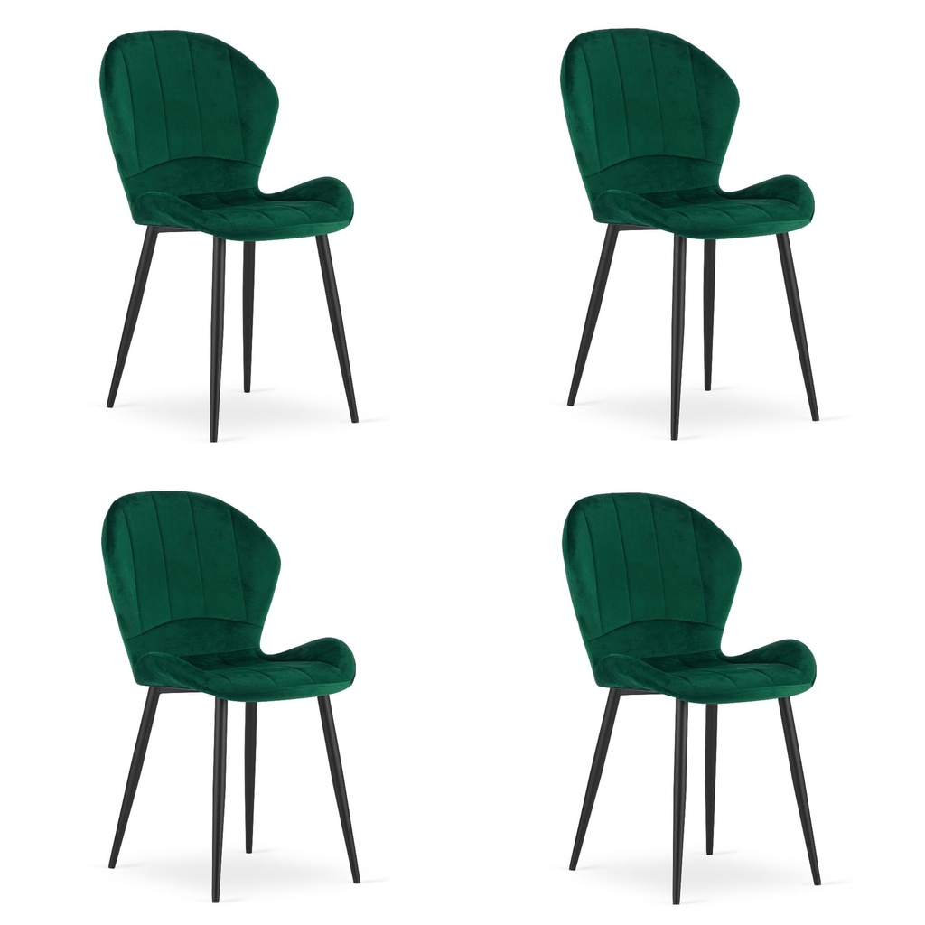 TERNI Stuhl – grüner Samt x 4