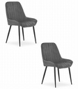 LARY Stuhl – dunkelgrauer Samt x 2