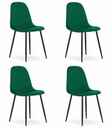 COMO Stuhl – dunkelgrüner Samt x 4