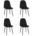 COMO Stuhl – schwarzer Samt x 4