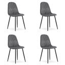 ASTI Stuhl – dunkelgrauer Samt x 4