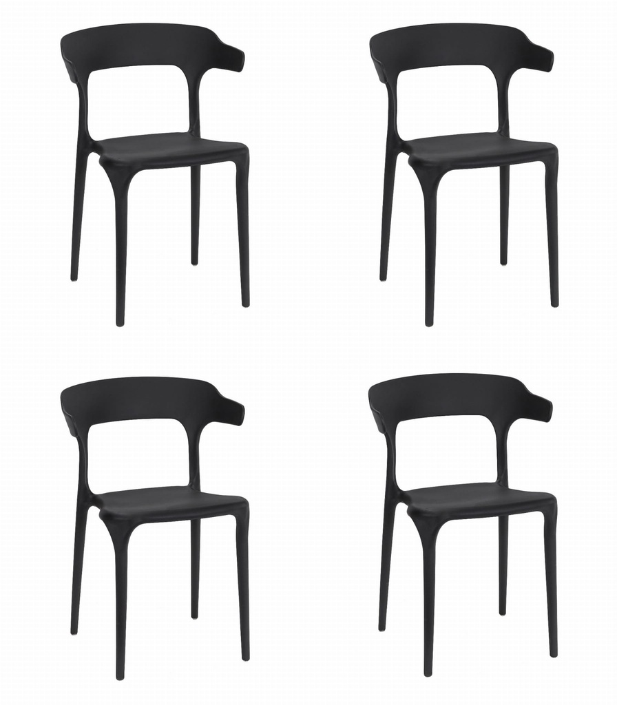 ULME Stuhl – Schwarz x 4
