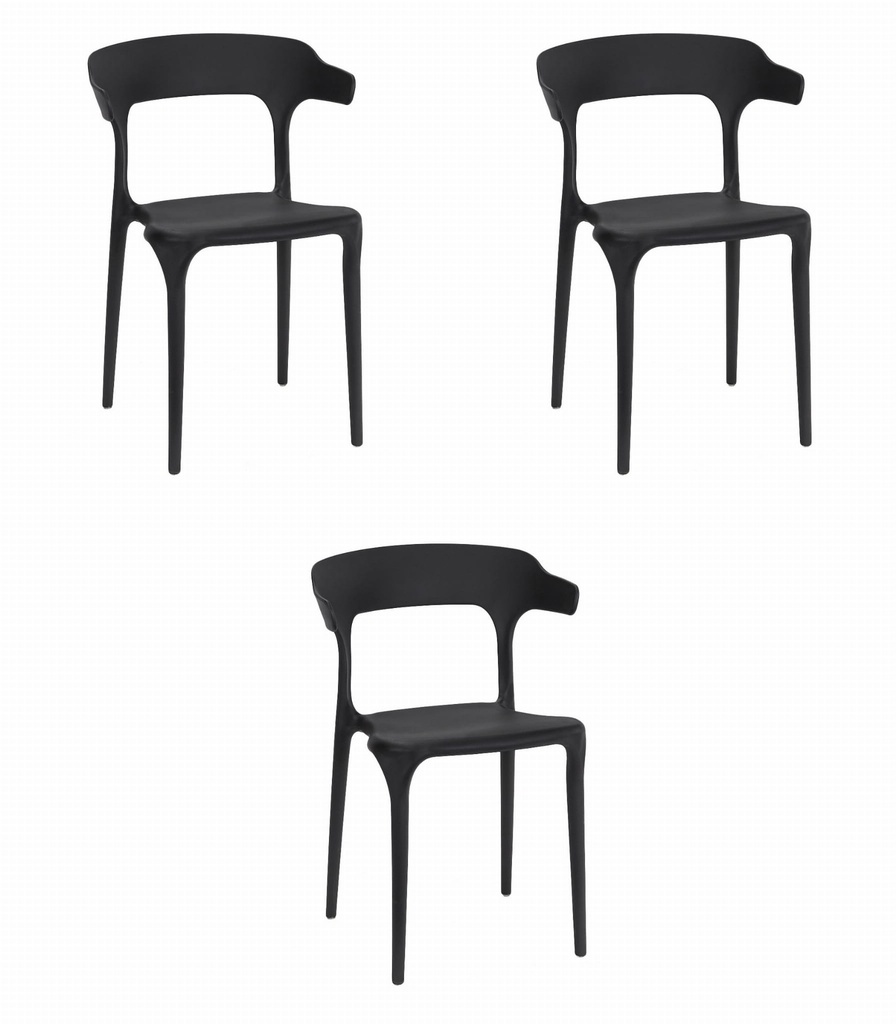 ULME Stuhl – Schwarz x 3