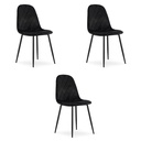 ASTI Stuhl – schwarzer Samt x 3