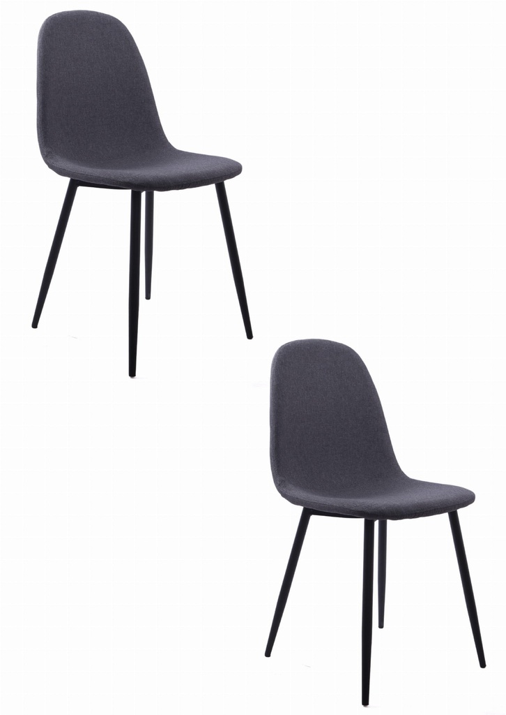 DART Stuhl – dunkelgrau / schwarze Beine x 2