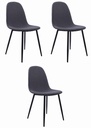 DART Stuhl – dunkelgrau / schwarze Beine x 3