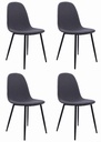DART Stuhl – dunkelgrau / schwarze Beine x 4