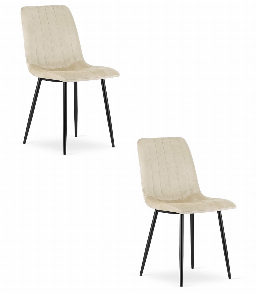 LAVA Stuhl – hellbeiger Samt x 2