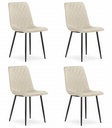 TURIN Stuhl – beige Samt x 4