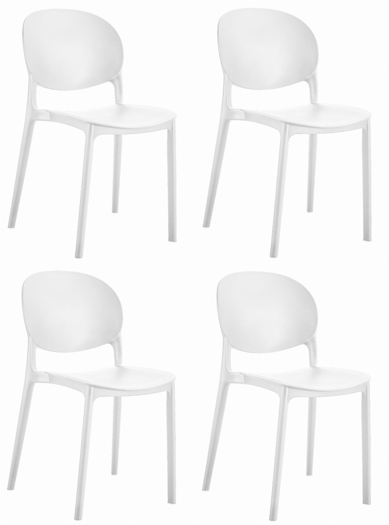 RAWA Stuhl – weiß x 4
