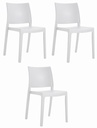 KLEM Stuhl – weiß x 3
