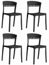COCO Stuhl – Schwarz x 4