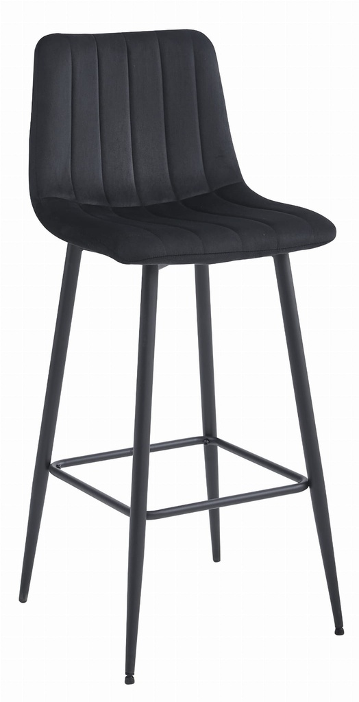 POZZA Hocker – schwarzer Samt / schwarze Beine x 1