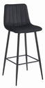 POZZA Hocker – schwarzer Samt / schwarze Beine x 1