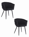ORION Stuhl – schwarzer Samt x 2