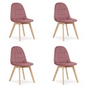 BORA Stuhl – dunkelrosa Samt x 4