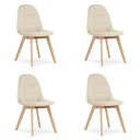 BORA Stuhl – beige Samt x 4