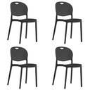 LUMA Stuhl – Schwarz x 4