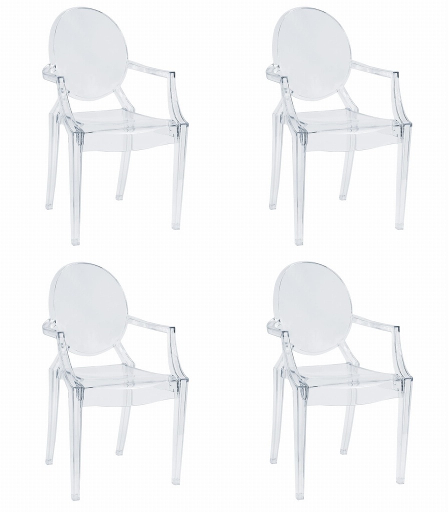 BUSAN Stuhl – transparent x 4