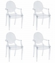 BUSAN Stuhl – transparent x 4