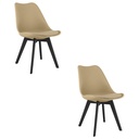 MARK Stuhl – dunkelbeige / schwarze Beine x 2