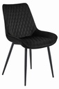 VERDO Stuhl – schwarzer Samt / schwarze Beine x 1