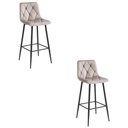 NADO Hocker – dunkelbeiger Samt / schwarze Beine x 2