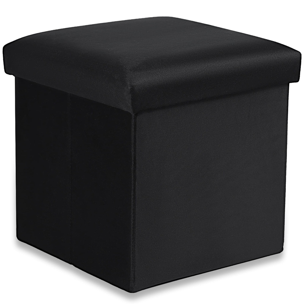 Klapphocker M – 30 x 30 x 30 cm, schwarzer Samt