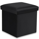 Klapphocker M – 30 x 30 x 30 cm, schwarzer Samt