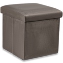 Klapphocker M – 30 x 30 x 30 cm, brauner Samt