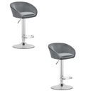 EAST Hocker – grauer Samt / Chromgestell x 2
