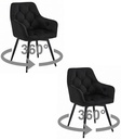 JORK360 Stuhl – schwarzer Samt / schwarze Beine x 2