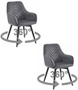 NANA360 Stuhl – dunkelgrauer Samt / schwarze Beine x 2