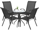 ISLAND runder Tisch 60 cm + 4x SOFIA Stuhl, dunkelgrau