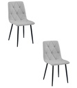 LIBRA Stuhl – hellgraues Material / schwarze Beine x 2